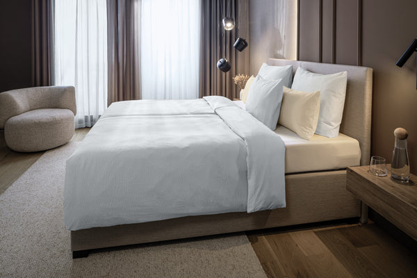 Bettwäsche-Set Avellino gewebter Seersucker; 135x200 cm (SxD)