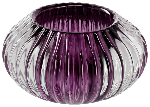 świecznik na tealight  Aarani; 11x6.5 cm (ØxW); śliwka; 2 sztuka / opakowanie