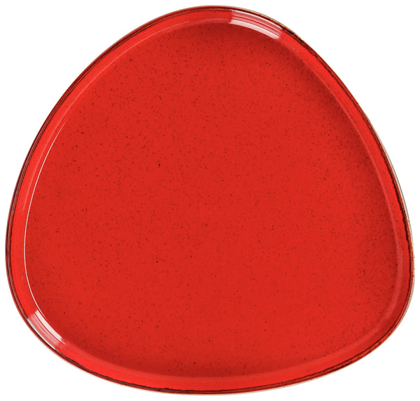 talerz płaski Sidina organisch mit Rand; 27.2x26x2.5 cm (DxSxW); czerwony; organiczny; 6 sztuka / opakowanie