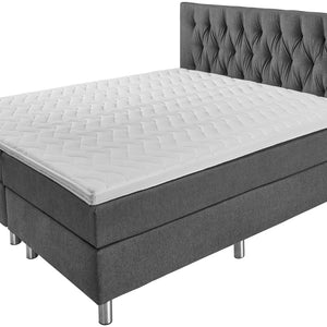 łóżko hotelowe Standard tkanina tapicerska, wezgłowie Chesterfield; 180x200x58 cm (SxDxW); antracyt; -