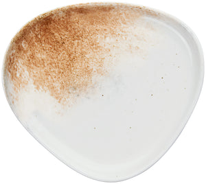talerz płaski Purior; 18.5x17x2.5 cm (DxSxW); biały/brązowy; prostokątny; 6 sztuka / opakowanie
