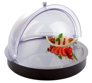 pokrywa roll-top Ø 38 cm; 38x38x38x20 cm (DxSxØxW); transparentny; okrągły