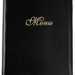 karta dań Aragon z grawerem MENU A4 pionowo; Größe DIN A4, 25.5x33 cm (SxW); czarny