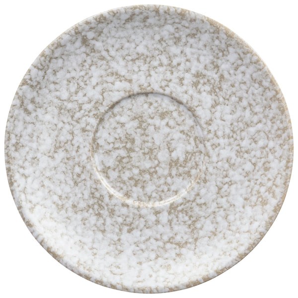 spodek Mamoro do miski 15.5x6.5 cm; 22.5x2 cm (ØxW); beżowy/biały; okrągły; 4 sztuka / opakowanie