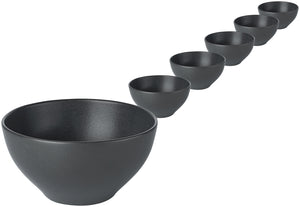 miska Masca; 600ml, 14x7 cm (ØxW); czarny; okrągły; 6 sztuka / opakowanie