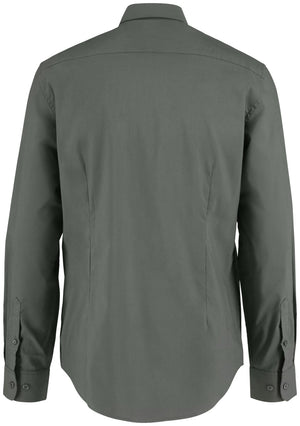 Hemd Langarm Porter Regular Fit; Kleidergröße 43/44; ciemny szary