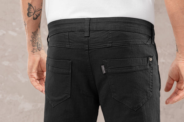 spodnie męskie jeans Dover; Kleidergröße 48; czarny