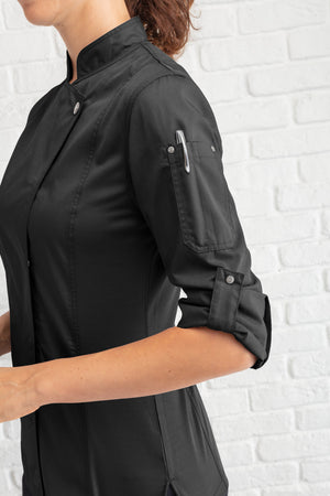 bluza kucharska damska Carter długi rękaw; Kleidergröße 34; czarny