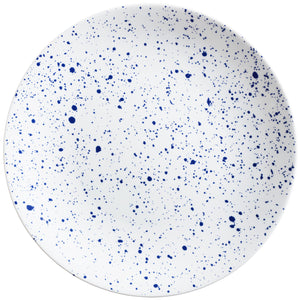 talerz płaski Mixor z kropkami; 27 cm (Ø); biały/niebieski; okrągły; 6 sztuka / opakowanie