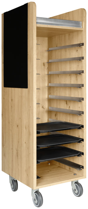 Tafel für Tablett-Abräumwagen Baristo; 45x0.3x70 cm (SxGxW); czarny