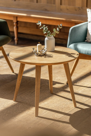 blat Duneo okrągły; 60x2.5 cm (ØxW); dąb/naturalny; okrągły