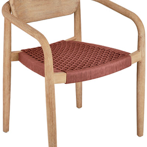 Stuhl Mando; 56x49x76 cm (SxGxW); siedzisko terakota, stelaż naturalny; 2 sztuka / opakowanie