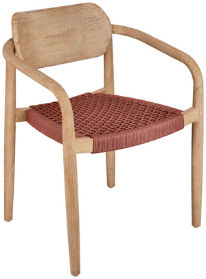 Stuhl Mando; 56x49x76 cm (SxGxW); siedzisko terakota, stelaż naturalny; 2 sztuka / opakowanie