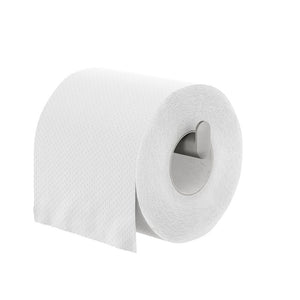 uchwyt na rolkę papieru toaletowego Cooper bez pokrywy w kształcie litery L ze szczotkowanej stali nierdzewnej / czarny; 8.2x5.2x8.2 cm (DxWxG); srebro/czarny