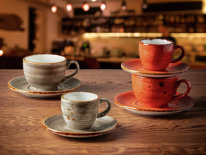Espresso-Untertasse Nebro; 12.5x1.5 cm (ØxW); szary; 6 sztuka / opakowanie
