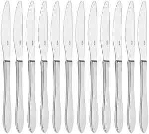 nóż stołowy Salerno matowy; 22.5 cm (D); srebro, Griff srebro; 12 sztuka / opakowanie