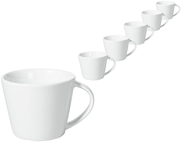 filiżanka do kawy Bebida; 300ml, 9.8x8.3 cm (ØxW); biały; stożkowy; 6 sztuka / opakowanie