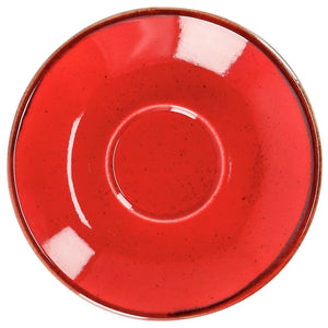 spodek do filiżanki do espresso Sidina; 12x2.5 cm (ØxW); czerwony; okrągły; 6 sztuka / opakowanie