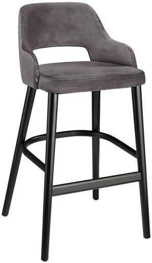 stołek barowy Tonda; 53x62x103 cm (SxGxW); siedzisko taupe