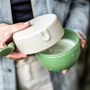 pojemnik do wielokrotnego użytku Bentobox M; 12.7x12x10 cm (DxSxW); zielony; okrągły; 3 sztuka / opakowanie