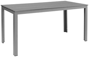 Outdoor-Tisch Lamero rechteckig; 155x78x74 cm (DxSxW); szary/antracyt; stelaż szary; prostokątny