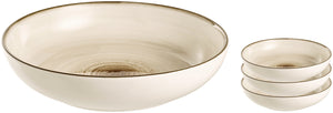 talerz głęboki Limaro; 1000ml, 21x5 cm (ØxW); brązowy; okrągły; 4 sztuka / opakowanie
