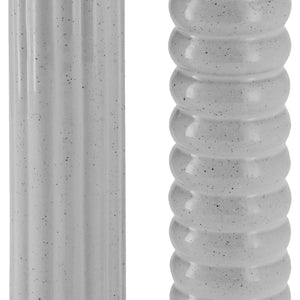 zestaw wazonów Atusa 2-cz.; 5x16.5 cm (ØxW); szary