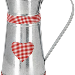 Milchkanne Bene; 13.5x15x31 cm (DxSxW); metal antyk/czerwony