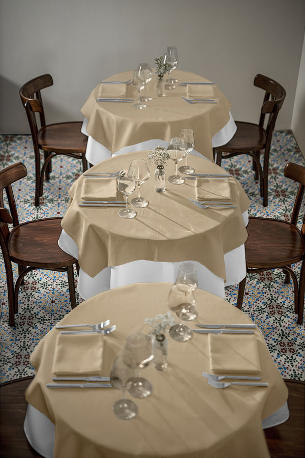 Tischdecke Vivienne eckig; 100x100 cm (SxD); piasek; kwadrat