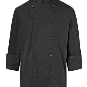 bluza kucharska męska Milan długi rękaw; Kleidergröße 58; czarny