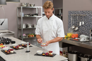 bluza kucharska męska Premium Chef krótki rękaw; Kleidergröße 64; biały