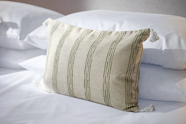 Dekokissenbezug Torano breit gestreift; 30x50 cm (SxD); -/oliwka