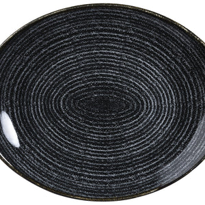 talerz Studio Prints Charcoal Black owalny; 31.7x25.5 cm (DxS); czarny; owalny; 12 sztuka / opakowanie