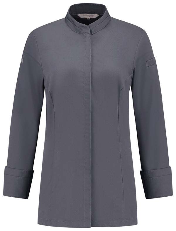 Kochjacke Elise ; Kleidergröße L; ciemny szary