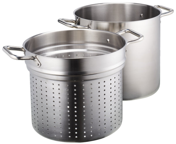 garnek do makaronu Cook; 16500ml, 28x26.5 cm (ØxW); srebro; okrągły