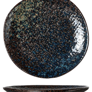 talerz płytki Black yoru; 14 cm (Ø); czarny/niebieski; organiczny; 5 sztuka / opakowanie