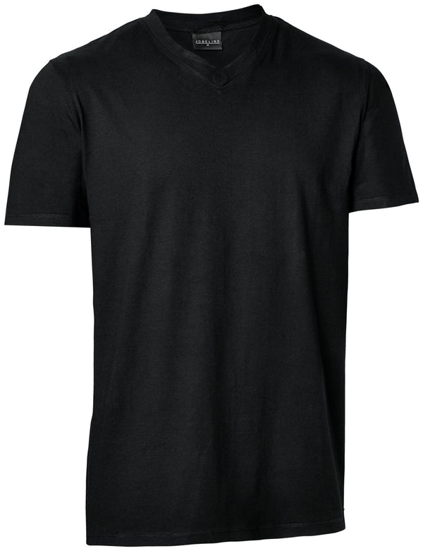 t-shirt męski Double-V (opak. 2 szt.); Kleidergröße S; czarny; 2 sztuka / opakowanie