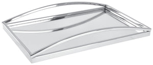 lustrzana taca Aaina; 46x30.5x7 cm (DxSxW); srebro