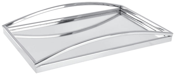 lustrzana taca Aaina; 46x30.5x7 cm (DxSxW); srebro