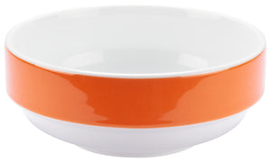 miska Multi-Color; 302ml, 12.3x5.2 cm (ØxW); biały/pomarańczowy; 6 sztuka / opakowanie