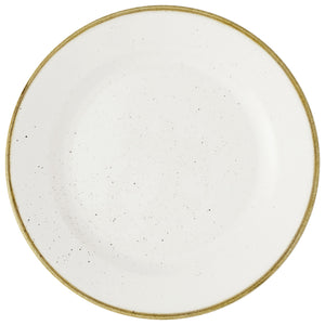 Teller flach Stonecast Barley White mit Fahne; 17 cm (Ø); biały/brązowy; okrągły; 12 sztuka / opakowanie