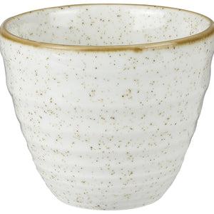 Ripple Chip Mug Stonecast Barley White; 280ml, 9.5x8.3 cm (ØxW); biały/brązowy; okrągły; 12 sztuka / opakowanie