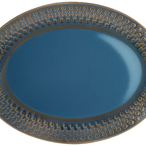 półmisek owalny Aranda oval; 35x26.5x3.7 cm (DxSxW); niebieski; 4 sztuka / opakowanie