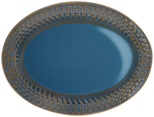 półmisek owalny Aranda oval; 35x26.5x3.7 cm (DxSxW); niebieski; 4 sztuka / opakowanie