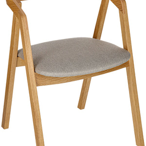 Stapelstuhl Calma Stoff Eiche; 54x53x79 cm (SxGxW); siedzisko taupe