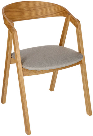 Stapelstuhl Calma Stoff Eiche; 54x53x79 cm (SxGxW); siedzisko taupe