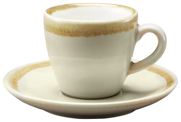 filiżanka do espresso Glaze; 80ml, 7.8x5.5 cm (ØxW); piasek; okrągły; 6 sztuka / opakowanie