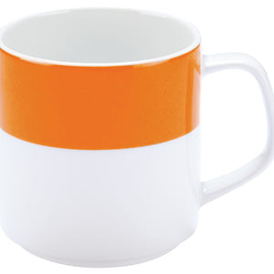 kubek Multi-Color; 245ml, 6x7.8 cm (ØxW); biały/pomarańczowy; okrągły; 6 sztuka / opakowanie