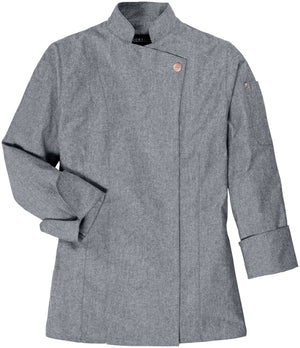 bluza kucharska damska Scott Chambray długi rękaw ; Kleidergröße 38; szary