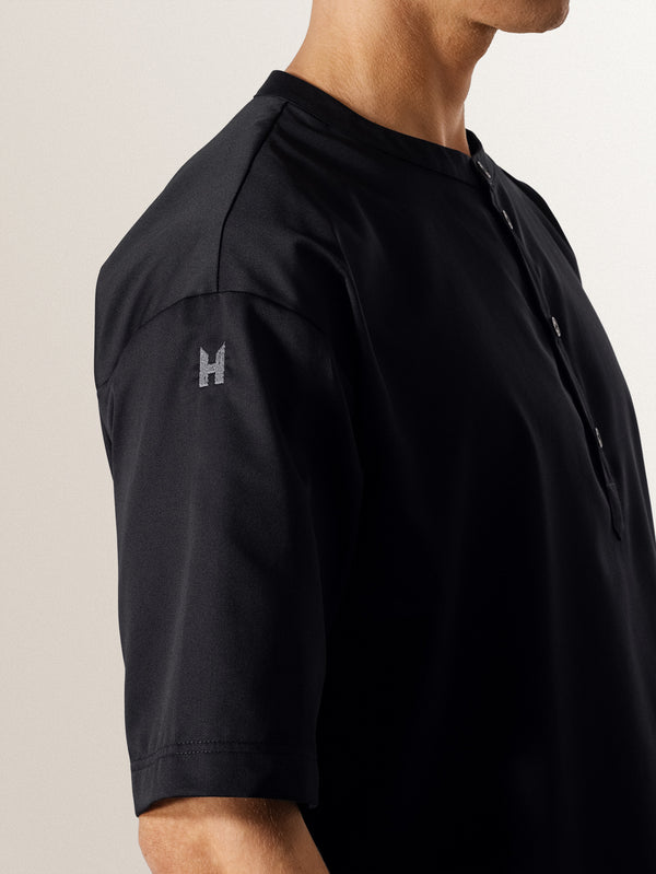 Kochshirt Gorgio; Kleidergröße 2XL; czarny